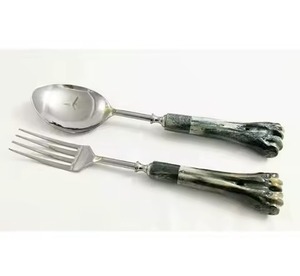 Kitchenware Natural Wooden <b>Salad</b> <b>Server</b> With Curve Design On Mid Handle Dining decor Tabletop Homeware - Product Image 3