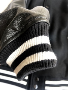 เสื้อแจ็กเก็ตทีมตัวแทนทำจากหนังแท้กันลมคอตั้งสีตามสั่ง - Product Image 4