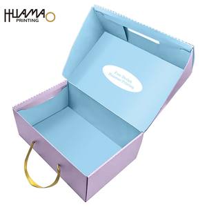 กล่องรองเท้าแบบพับได้ Huamao พร้อมหูหิ้วริบบิ้น ออกแบบตามสั่ง ปั๊มโลโก้ด้วยความร้อน สำหรับบรรจุภัณฑ์รองเท้าและเสื้อผ้า - Product Image 4