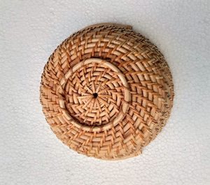 Bol en rotin marron de haute qualité avec un design élégant, parfait pour l'affichage des aliments et des fruits dans les ustensiles de cuisine et la vaisselle - Product Image 6