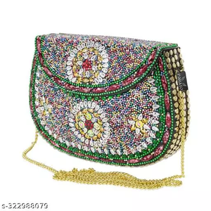 Mini bolsos de mano de diseñador Premium para mujer, bolso de mano de metal de algodón de resina de alta densidad, precio de fábrica al por mayor - Product Image 1