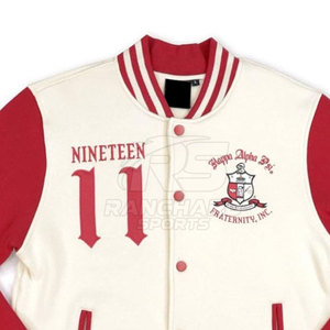 แจ็คเก็ตเลตเตอร์แมนผู้ชายทรงเท่ห์  ลายตัวอักษรชมรม  สำหรับฤดูหนาว  โลโก้ด้านหน้า  ให้ความอบอุ่น สวมใส่สบาย ทนทาน  ผลิตจากโพลีเอสเตอร์/คอตตอนอย่างมืออาชีพ - Product Image 3