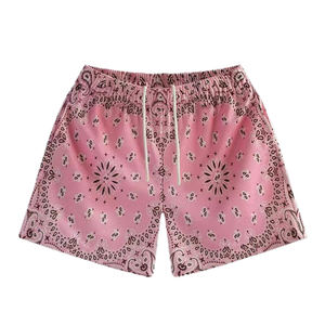 Fabricante de alta calidad, venta al por mayor, bandana impresa, gimnasio, sublimación de 5 pulgadas, pantalones cortos de malla Paisley de doble capa personalizados con bolsillos - Product Image 2