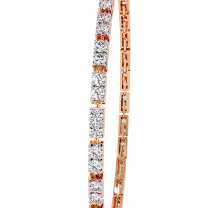 Magnifique bracelet et jonc en or 18 carats avec diamants de laboratoire, accessoire de bijouterie luxueux - Product Image 6