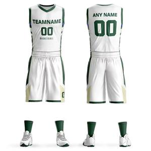 Ropa de baloncesto personalizada, Jersey, pantalones cortos, uniforme deportivo, conjuntos para hombre, camiseta de práctica reversible por sublimación, conjunto de baloncesto - Product Image 3