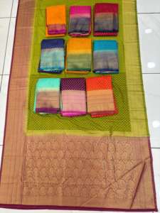 Sari de nailon tradicional de moda, suave y cómodo para adultos, colores impresionantes, elegante para fiestas, Diwali, boda, graduación - Product Image 3