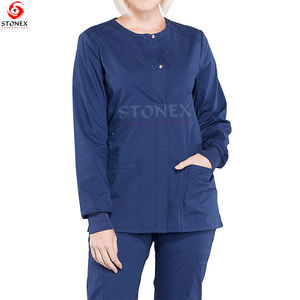 Léger échauffement naturel uniformes femmes infirmière vêtements de travail gommage vestes pour l'hôpital meilleure vente - Product Image 5