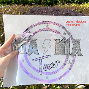 Sewill vente en gros plage bum personnalisé en couleur bleu rose vert conceptions visage souriant maman transferts de paillettes d'été - Product Image 4