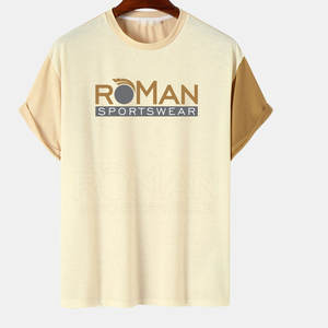 T-shirt pour homme en coton 100% imprimé avec logo personnalisé, prix de gros, coupe ajustée, col rond, service OEM, couleur unie, écologique - Product Image 1