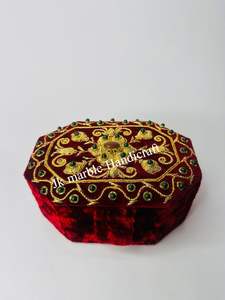 Boîte à bijoux en velours Shanell faite à la main, broderie personnalisée, motif stylé, solution de rangement durable, meilleur prix - Vente en gros - Product Image 5