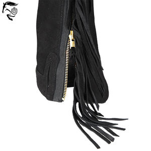 Chaps en cuir véritable noir de haute qualité pour hommes, motards, motocyclistes - Product Image 6