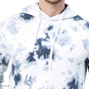 Sweat à capuche en molleton de coton personnalisé de haute qualité pour hommes OEM Logo solide Tie Dye Print Hip Hop Style Stone Wash Casual Sweat-shirt de grande taille - Product Image 3