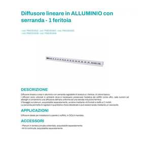 Difusor lineal retráctil Tecnosystemi de 1 ranura con amortiguador para extractor de aluminio - Product Image 2