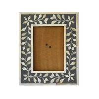 Cadres photo élégants en os incrusté, de qualité supérieure, artisanat AC0021, couleur naturelle, taille personnalisée, décoration murale pour espace de vie
