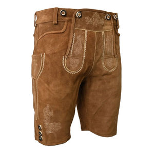 Customizable <b>Men's</b> High Street Style <b>Short</b> Lederhose Real <b>Leather</b> Bavarian Traditional Oktoberfest Trachten German Lederhosen - Product Image 1