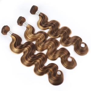 Extensiones de cabello humano con ondas corporales alineadas con cutícula brasileña virgen Color Piano - Product Image 3