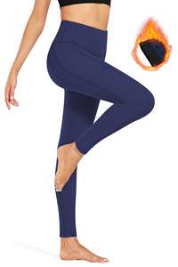Women's Thick Cotton Ultra Legging <b>With</b> Wide Waistband Breathable Sports Gym <b>Tights</b> Work Yoga Assorted Fitness Gym <b>Tights</b> Logo - Product Image 4