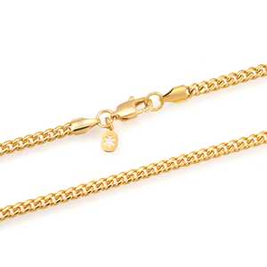 สร้อยคิวบาลิงค์ทอง 14K ขนาด 4 มม. แบบกล่องประดับเพชรซิคอน มุก โลหะผสมทองแดงทองเหลือง เครื่องประดับแฟชั่นแนวศาสนาสำหรับงานปาร์ตี้และงานแต่งงาน - Product Image 5