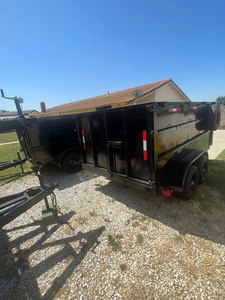 Wholesale Hydraulic Rear Tipper Dump Trailer 14 Ft Steel Full Trailer For Truck Use 7x14 Two Axles Four Wheels Dump Trailer - Product Image 6