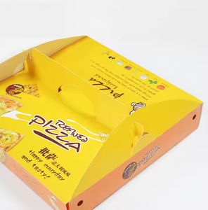 Vente en gros de boîtes à pizza jetables rondes en vrac kraft blanches écologiques imprimées avec logo bon marché à vendre 12 16 18 pouces - Product Image 2