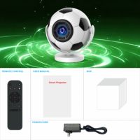 Projecteur intelligent Android 2025, design football, sport, football, 720P HD, WiFi, projecteur d'art pour la maison, projecteur de match de football