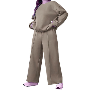 ชุดเซ็ตสองชิ้นแฟชั่นใหม่สำหรับฤดูหนาว สวมใส่สบาย สไตล์ลำลองสำหรับผู้หญิง กางเกงจ็อกกิ้งพร้อมเสื้อสเวตเชิ้ตคอปก - Product Image 6