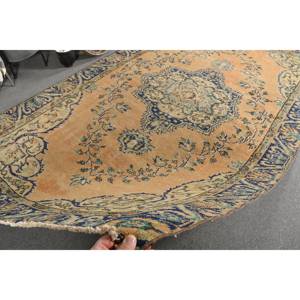 Alfombra turca hecha a mano clásica beige azul 6,2x10,1 pies diseño de retazos Rectangular para dormitorio felpa 4m de ancho látex para adolescentes - Product Image 5