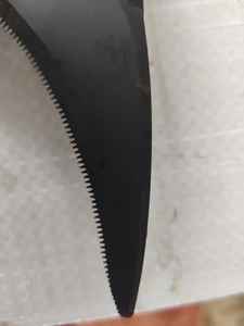 Multi-size Agricultural Sickle <b>Plastic</b> Wood Handle 13" Blade 150gm Weight <b>Polished</b> Finish Red/Blue/Brown Colors-Grass Serrated - Product Image 4