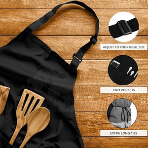 Black Adjustable Canvas Bib <b>Apron</b> 2 Pockets Waterproof Resistant Snap Closure Short Sleeve Cooking <b>Kitchen</b> <b>Aprons</b> for Women Men - Product Image 3
