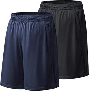 Short de performance athlétique et léger pour homme, sport, gym, entraînement, vêtements de sport, taille élastique, demi-logo, respirant, été XL - Product Image 6