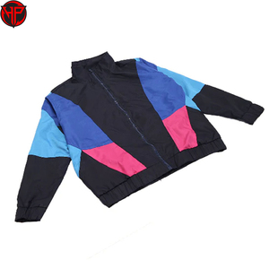Chaqueta Cortavientos Personalizada para Exteriores, 100% Poliéster, Diseño Vintage con Bloques de Color y Cremallera, Chaqueta Impermeable para Hombre - Product Image 5