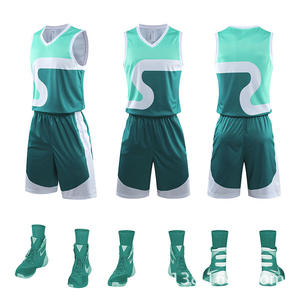 Uniforme de basket-ball avec Logo imprimé par Sublimation personnalisé, ensemble de maillot de basket-ball vierge entièrement imprimé, nouveau Kit pour jeunes - Product Image 5