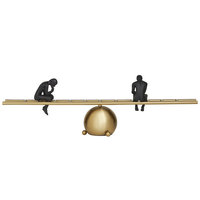 Dernier luxe abstrait alliage dessus de table métal décoratif pensée humaine sur échelle couleur dorée métal table art de l'inde 2025