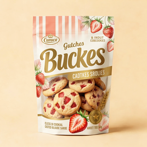 Bolsa <span class=keywords><strong>de</strong></span> Mylar con Cierre Hermético y Base Plana, Impresa con Grabado Personalizado, para Almacenamiento <span class=keywords><strong>de</strong></span> <span class=keywords><strong>Galletas</strong></span>, Dulces y Azúcar, con Logotipo Personalizado - Product Image 1