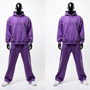 Conjunto de pantalones de chándal y Sudadera con capucha con logotipo personalizado completo de alta calidad, traje deportivo, chándal, conjunto de dos piezas, chándal para correr para hombre - Product Image 6