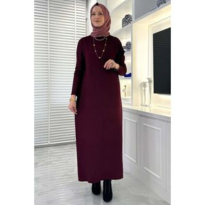 Abito in maglia con motivo zebrato rosso Claret