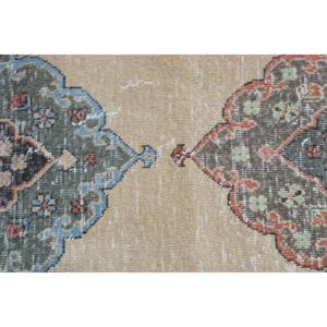 Vintage 2.6x12.4 ft Rug, Turkish Rug, <b>Brown</b> Ombr Rug <b>Wool</b> - Product Image 5