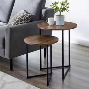 Vente en gros de table basse meubles de salon mini table de chevet moderne tables d'appoint en bois et métal pour chambre à coucher - Product Image 1
