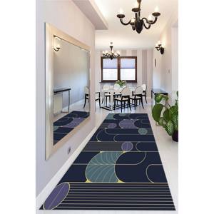 Modern <b>Purple</b> Rug, Modern Shapes Rug, Abstract Shapes Rug, Printed Rug,Luxury <b>Velvet</b> Rug - Product Image 4