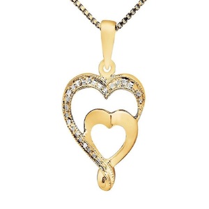 จี้เพชรรูปหัวใจสำหรับผู้หญิงเงินสเตอร์ลิงประดับเพชรทรงกลมตัดหรูหราสำหรับปาร์ตี้คลาสสิก - Product Image 1