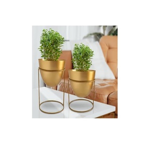 กระถางต้นไม้โลหะเคลือบผงลายนูนสำหรับทำสวนกระถางต้นไม้แขวนโลหะ - Product Image 3