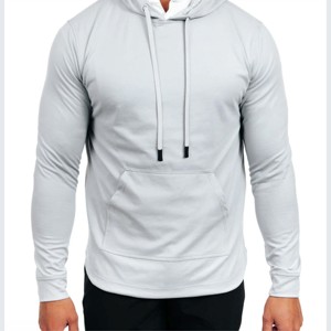 Sweat-shirt à capuche fuselé décontracté pour hommes OEM Pull en polaire avec logo brodé Sweat-shirt d'hiver Sweatshirts personnalisés lavés - Product Image 2