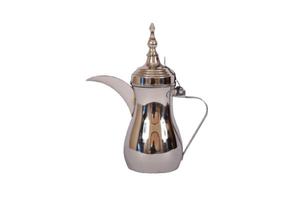 Théière de luxe artisanale en laiton pur martelé au design arabe turc avec cuillères en métal pour servir le thé et le café - Product Image 4