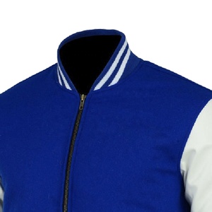 Veste universitaire Letterman de baseball personnalisée de haute qualité du fabricant OEM pour hommes manches en cuir brodé de chenille pour l'hiver - Product Image 3
