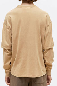 2025 100% coton T-shirt pour hommes coupe ample imprimé hommes respirant et doux avec confortable Double couche élégant T-shirt hommes - Product Image 6