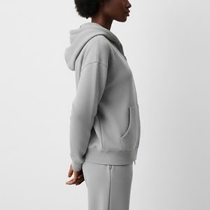 Sudadera para Mujer al Por Mayor, de Poliéster/Algodón, Forro Polar, Estilo Casual de Invierno, con Estampado Frontal Personalizado por Transferencia Térmica - Product Image 6