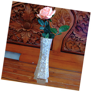 Jarrones de Conchas Marinas de Indonesia, Arte y Artesanía, Jarrón de Joyería de Conchas Marinas de Lujo Moderno de Indonesia, Botella Natural para Decoración del Hogar - Product Image 3