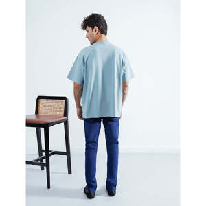 Camiseta Oversize de Manga Corta 100% Algodón Jersey de Alto Gramaje Transpirable con Hombro Caído y Estampado Sólido Serigrafiado OEM - Product Image 4
