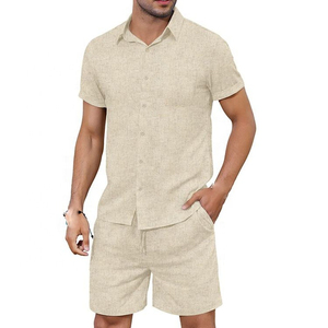 Ensemble de survêtement décontracté en molleton respirant pour homme, 2 pièces, t-shirt à manches courtes et short, personnalisable - Product Image 6