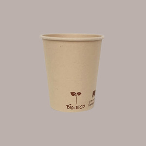 Gobelets jetables biodégradables de 8oz, gobelets en papier compostables en bambou pour le café et les boissons pour les fêtes, 50 pièces avec logo personnalisé - Product Image 4